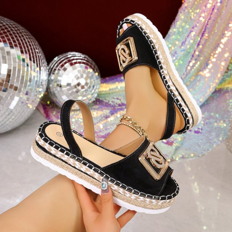 Wedge Espadrille Women - Женские эспадрильи на платформе с открытым