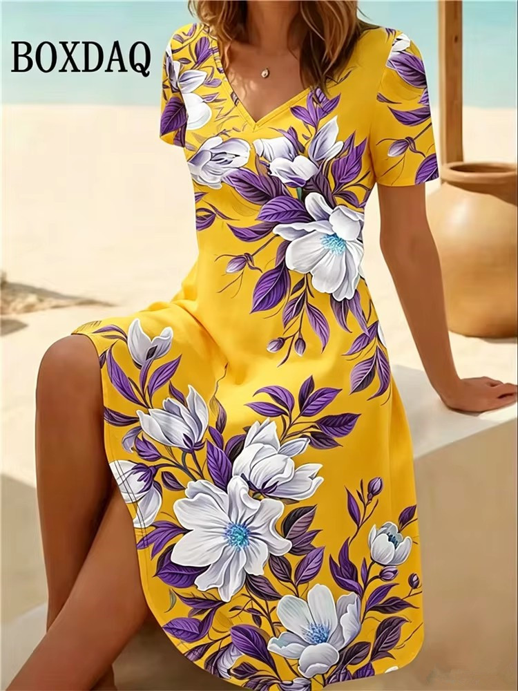 Женское платье больших размеро – обзор и цена Romper Floral Print