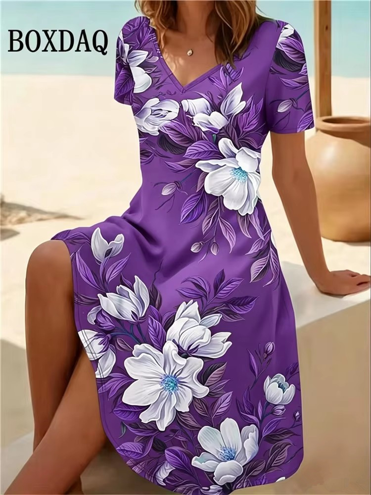 Женское платье больших размеро – обзор и цена Romper Floral Print
