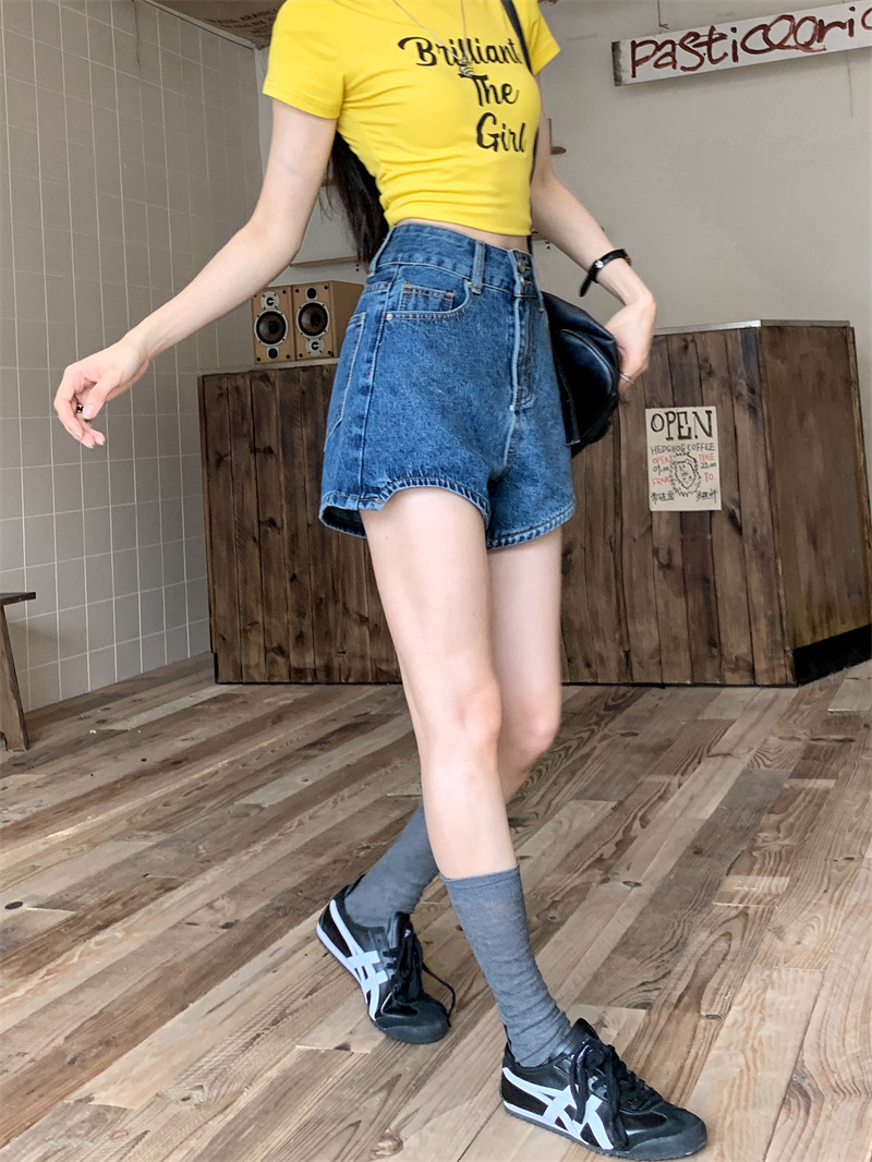 Синие джинсовые шорты для женщ – обзор и цена Shorts Denim Frayed